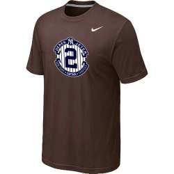 Nike Derek Jeter New York Yankees Official Final Season Commemorative Logo T-Shirt Brown