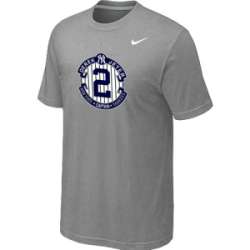 Nike Derek Jeter New York Yankees Official Final Season Commemorative Logo T-Shirt Light Grey