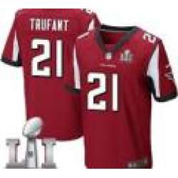 Nike Desmond Trufant Men\'s Red Elite Jersey #21 NFL Home Atlanta Falcons Super Bowl LI 51