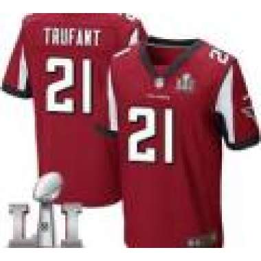 Nike Desmond Trufant Men's Red Elite Jersey #21 NFL Home Atlanta Falcons Super Bowl LI 51