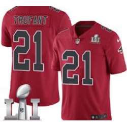 Nike Desmond Trufant Men's Red Limited Jersey #21 NFL Atlanta Falcons Super Bowl LI 51 Rush