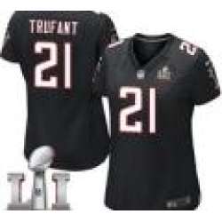 Nike Desmond Trufant Women\'s Black Elite Jersey #21 NFL Alternate Atlanta Falcons Super Bowl LI 51