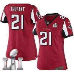 Nike Desmond Trufant Women's Red Elite Jersey #21 NFL Home Atlanta Falcons Super Bowl LI 51