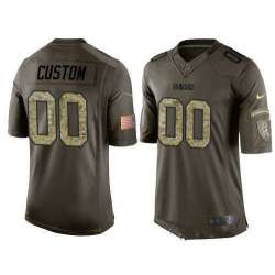 Nike Green Bay Packers Customized Men's Olive Camo Salute To Service Veterans Day Limited Jersey