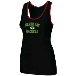 Nike Green Bay Packers Heart x26 Soul Tri-Blend Racerback stretch Tank Top Black