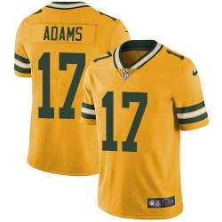 Nike Green Bay Packers #17 Davante Adams Yellow NFL Vapor Untouchable Player Limited Jersey