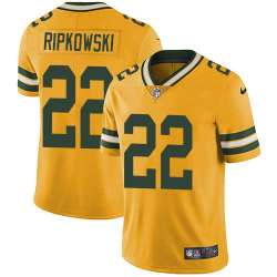 Nike Green Bay Packers #22 Aaron Ripkowski Yellow NFL Vapor Untouchable Player Limited Jersey