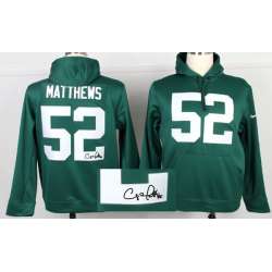 Nike Green Bay Packers #52 Matthews Signature Edition Pullover Hoodie Green