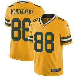 Nike Green Bay Packers #88 Ty Montgomery Yellow NFL Vapor Untouchable Player Limited Jersey
