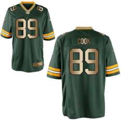 Nike Green Bay Packers #89 Jared Cook Green Gold Elite Jersey Dingwo