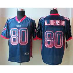 Nike Houston Texans #80 A.Johnson 2013 Drift Fashion Blue Elite Jerseys