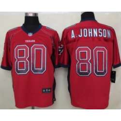 Nike Houston Texans #80 Andre Johnson 2013 Drift Fashion Red Elite Jerseys