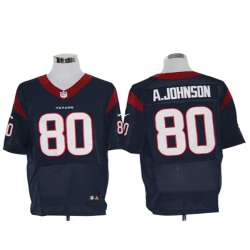 Nike Houston Texans #80 Andre Johnson Blue Elite Jerseys