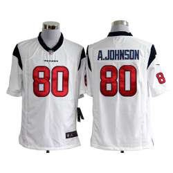 Nike Houston Texans #80 Andre Johnson Game White Jerseys