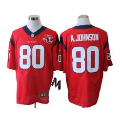 Nike Houston Texans #80 Andre Johnson Red Elite 10TH Jerseys