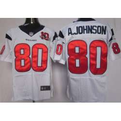 Nike Houston Texans #80 Andre Johnson White Elite 10TH Jerseys
