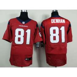 Nike Houston Texans #81 Denham Red Elite Jerseys
