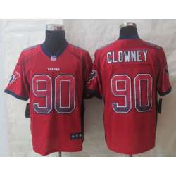 Nike Houston Texans #90 Clowney 2014 Drift Fashion Red Elite Jerseys