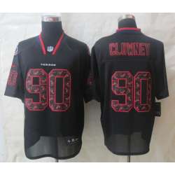 Nike Houston Texans #90 Clowney 2014 Lights Out Black Elite Jerseys