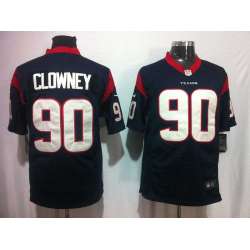 Nike Houston Texans #90 Jadeveon Clowney Navy Blue Team Color Stitched Game Jersey