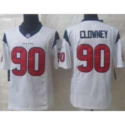 Nike Houston Texans #90 Jadeveon Clowney White Limited Jerseys