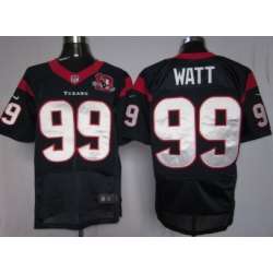 Nike Houston Texans #99 J.J. Watt Blue Elite 10TH Jerseys