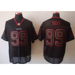 Nike Houston Texans #99 J.J. Watt Lights Out Black Elite Jerseys