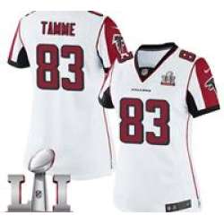 Nike Jacob Tamme Women's White Elite Jersey #83 NFL Road Atlanta Falcons Super Bowl LI 51