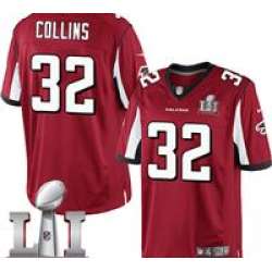 Nike Jalen Collins Youth Red Elite Jersey #32 NFL Home Atlanta Falcons Super Bowl LI 51