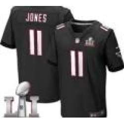 Nike Julio Jones Men\'s Black Elite Jersey #11 NFL Alternate Atlanta Falcons Super Bowl LI 51