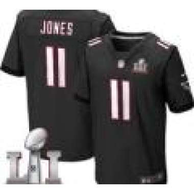 Nike Julio Jones Men's Black Elite Jersey #11 NFL Alternate Atlanta Falcons Super Bowl LI 51