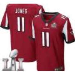 Nike Julio Jones Men\'s Red Elite Jersey #11 NFL Home Atlanta Falcons Super Bowl LI 51