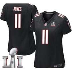 Nike Julio Jones Women's Black Limited Jersey #11 NFL Alternate Atlanta Falcons Super Bowl LI 51
