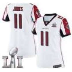 Nike Julio Jones Women's White Limited Jersey #11 NFL Road Atlanta Falcons Super Bowl LI 51