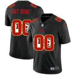 Nike Kansas City Chiefs Customized Men\'s Team Logo Dual Overlap Limited Jersey Black