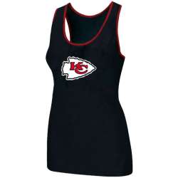 Nike Kansas City Chiefs Ladies Big Logo Tri-Blend Racerback stretch Tank Top Black