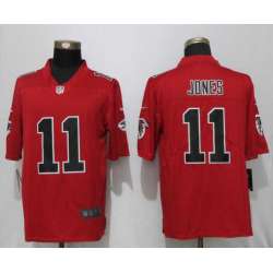 Nike Limited Atlanta Falcons #11 Jones Red Color Rush Stitched NFL Jersey