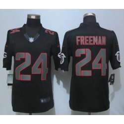Nike Limited Atlanta Falcons #24 Freeman Impact Black Jerseys