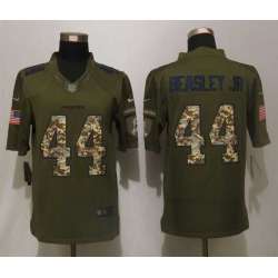 Nike Limited Atlanta Falcons #44 Beasley jr Green Salute To Service Jerseys