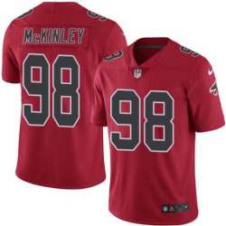 Nike Limited Atlanta Falcons #98 Takkarist McKinley Red Color Rush Jersey Dingwo