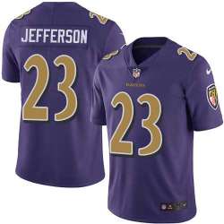 Nike Limited Baltimore Ravens #23 Tony Jefferson Purple Color Rush Jersey Dingwo