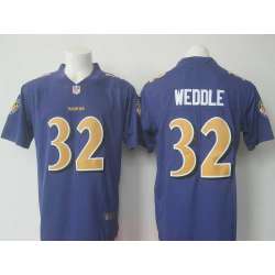 Nike Limited Baltimore Ravens #32 Eric Weddle Purple Men's Rush Stitched Jersey