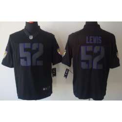 Nike Limited Baltimore Ravens #52 Ray Lewis Black Impact Jerseys