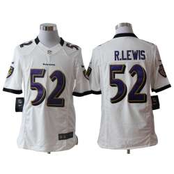 Nike Limited Baltimore Ravens #52 Ray Lewis White Jerseys