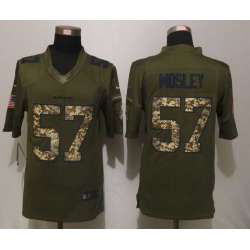 Nike Limited Baltimore Ravens #57 Mosley Green Salute To Service Jerseys