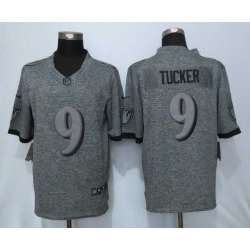 Nike Limited Baltimore Ravens #9 Tucker Gray Men's Gridiron Gray Stitched NFL Jersey
