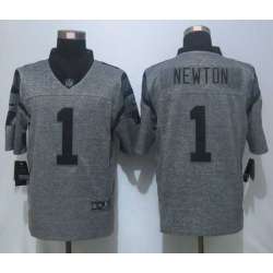 Nike Limited Carolina Panthers #1 Newton Men's Stitched Gridiron Gray Jerseys