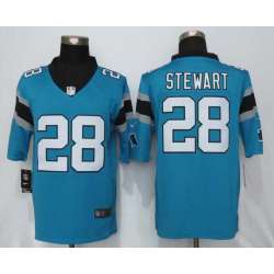 Nike Limited Carolina Panthers #28 Stewart Blue Stitched NFL Jersey
