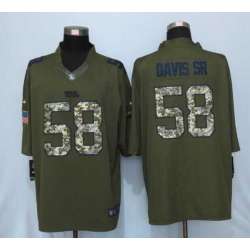 Nike Limited Carolina Panthers #58 Davis sr Green Salute To Service Jersey