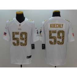 Nike Limited Carolina Panthers #59 Luke Kuechly Salute To Service White Stitched Jersey